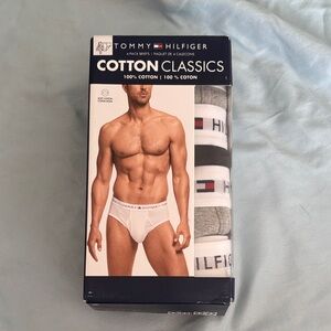 Tommy Hilfiger Cotton Classics Briefs - White, Gray & Navy (4-Pack)